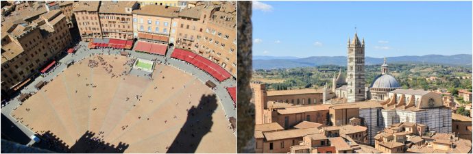 Scenic views of Siena