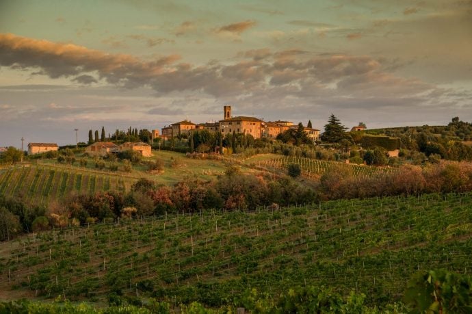 Hilltop village in Tuscany