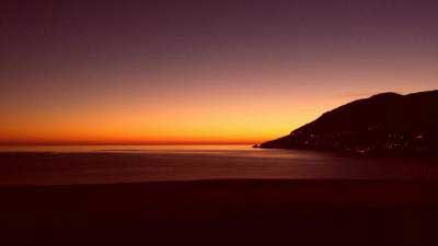 stunning sunset at the Amalfi coast