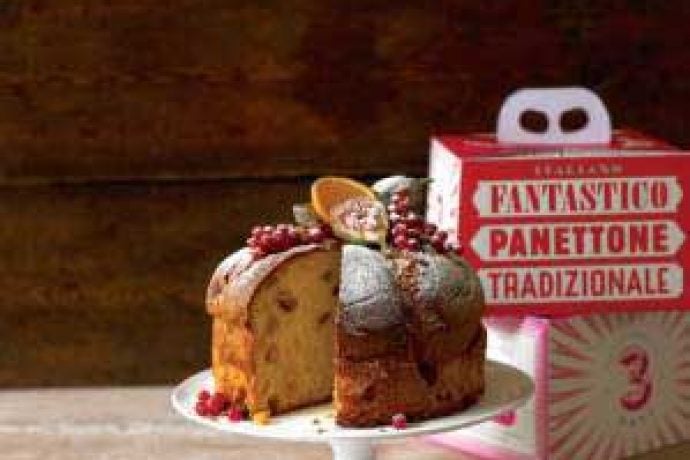Delicious Panettone served on a tray
