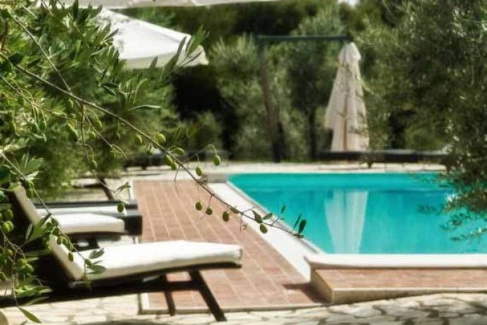 Outdoor pool at Tuscan villa.
