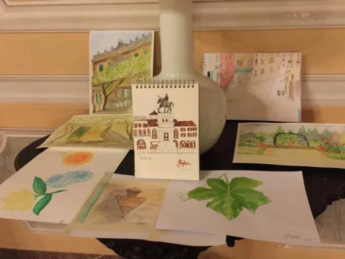 Watercolour paintings exhibited on art holiday in Venice