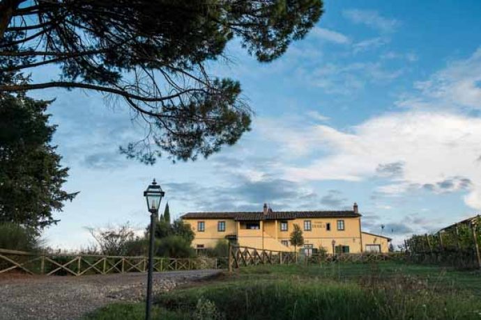 Large villa situated in rural area in Tuscany.