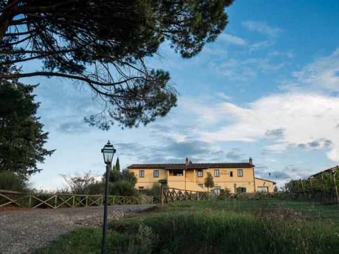 Large villa situated in rural area in Tuscany.