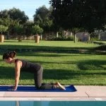 Pilates Instructor in Italy doing Pilates in the sunshine