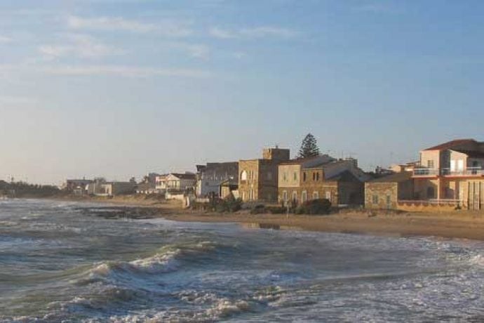 Sunny beach and sea view in Sicily