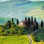 Beautiful scenery in Val D'Orcia in Tuscany