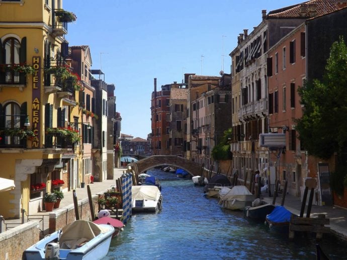 Venice canals italy