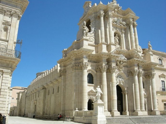 Ortigia duomo facciata, The Cathedral of Syracuse