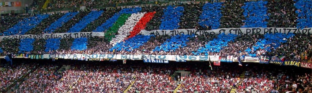 Italian supporters in stadium