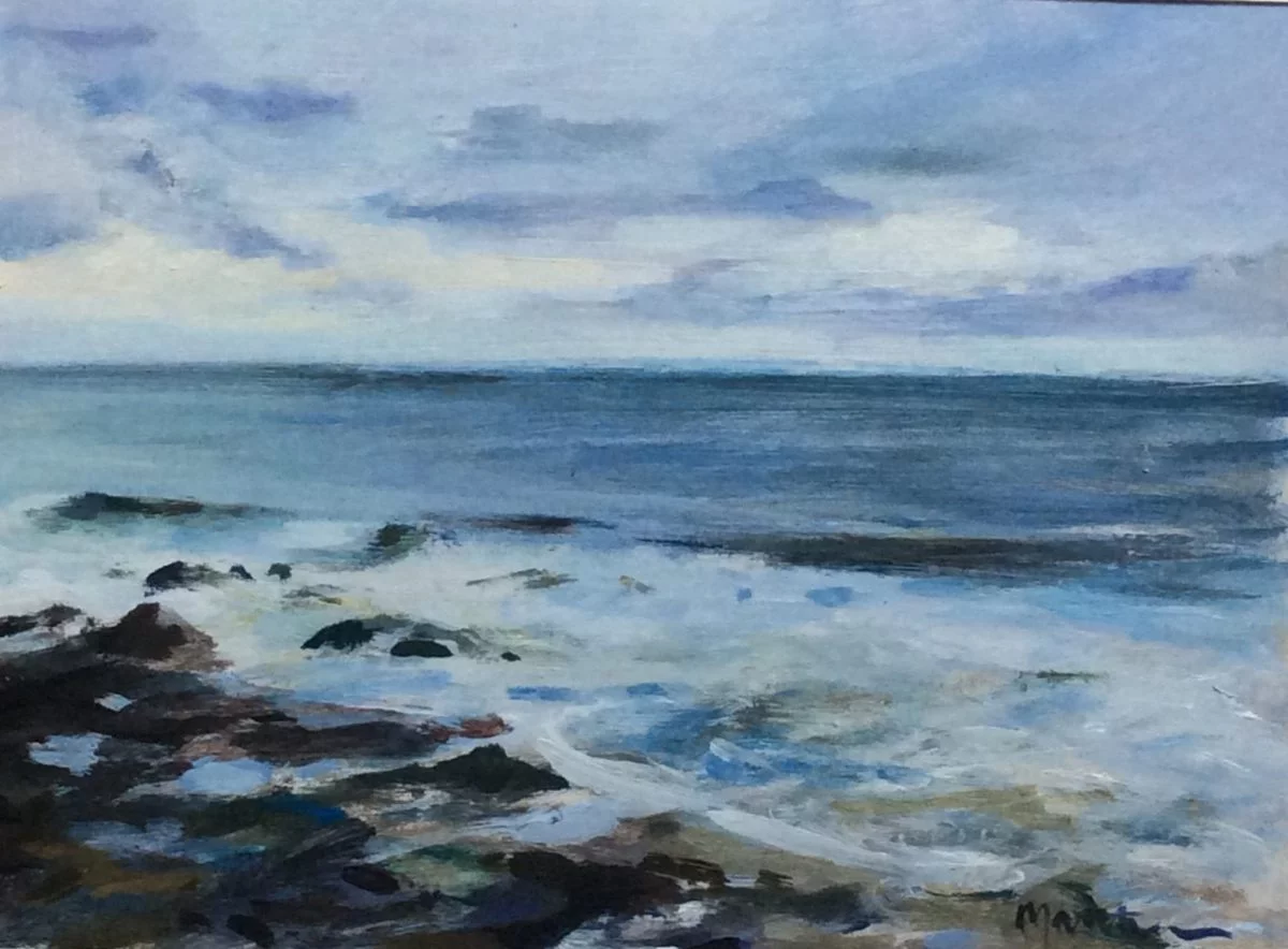 Painting of the sea by Douglas Matthews