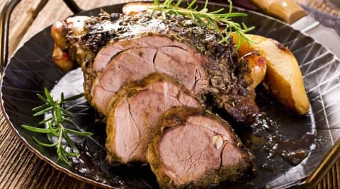 Traditional Italian Roast Lamb recipe - perfect with roast potatoes for Easter.