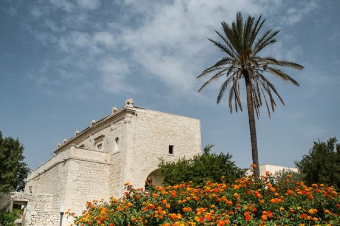 Villa and Palm Tree in Sicily