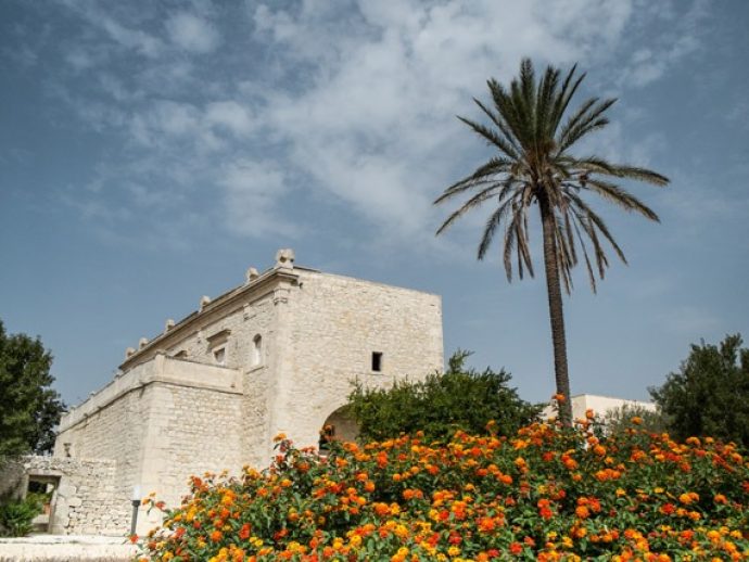 Villa and Palm Tree in Sicily