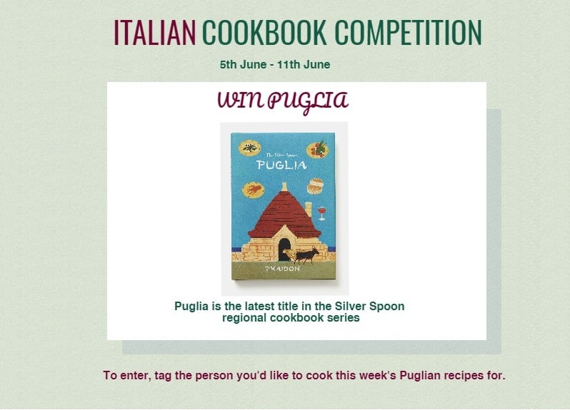 Puglia cookbook competition