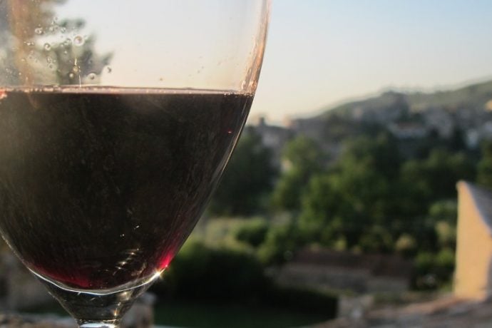 glass of red wine