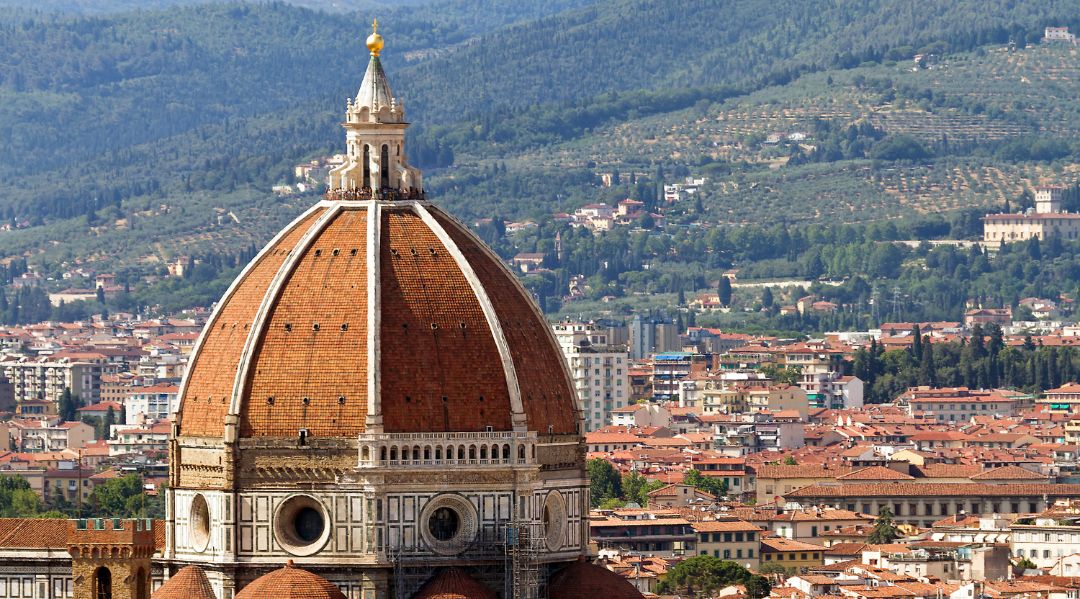 A hilltop view of Florence, Tuscany
