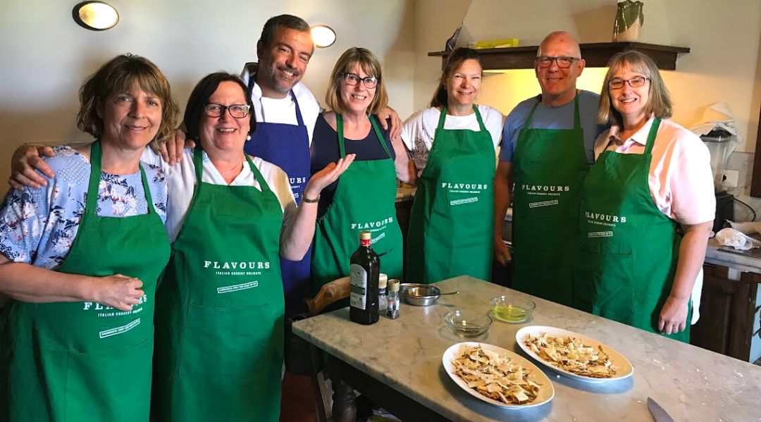 A group of guests learning about the Italian culture