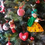 La Befana decoration on a Christmas tree