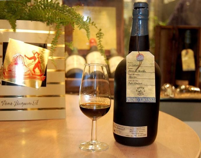 Pedro Ximénez wine from Montilla Moriles