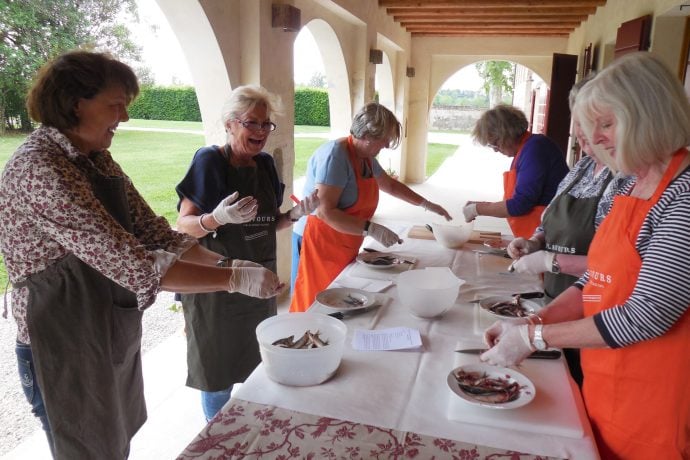 Guests Cooking Seafood