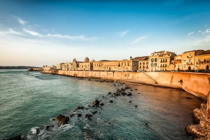 Sea Walls Ortigia Sicily Italy
