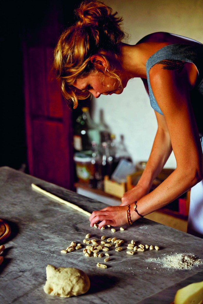 Letitia Clark rolling homemade pasta