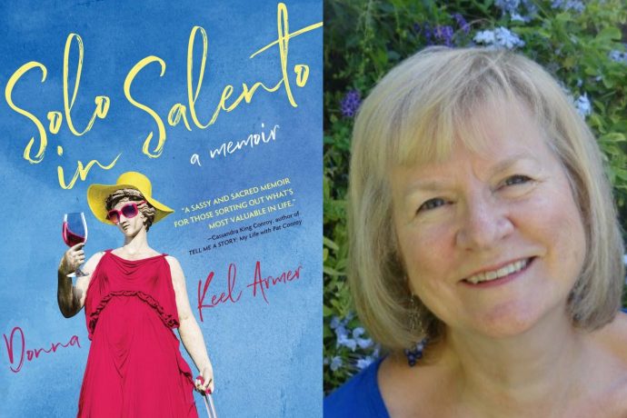 Donna Armer and her book, Solo in Salento