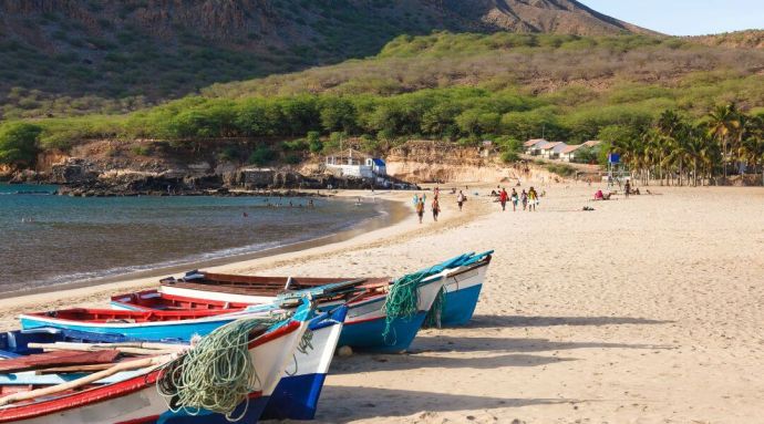 The stunning beachside in Cape Verde