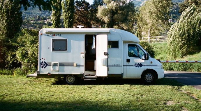 Caravan in a Lisbon caravan park