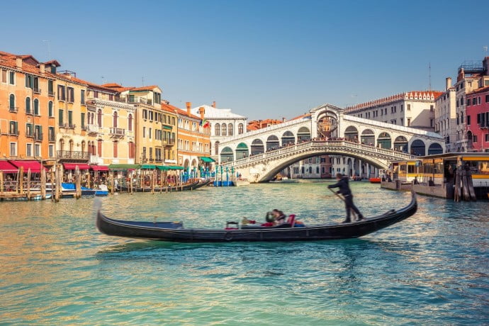 A gondola in Venice