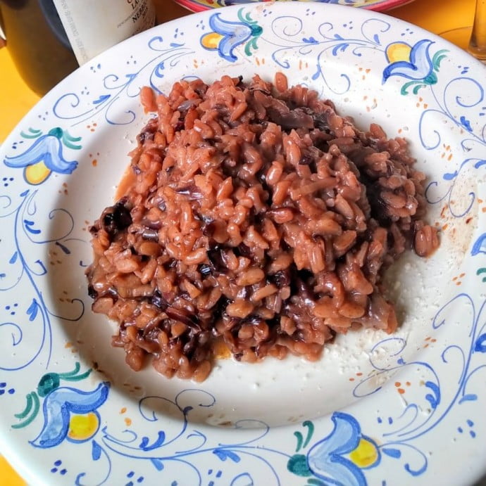 Dish of risotto