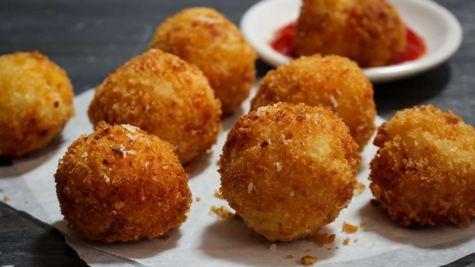 Golden brown smoked haddock croquettes