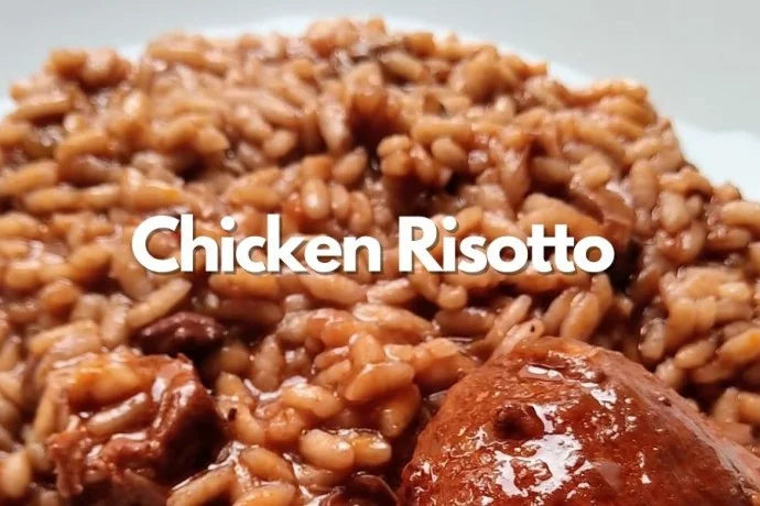 Chicken Risotto on a plate