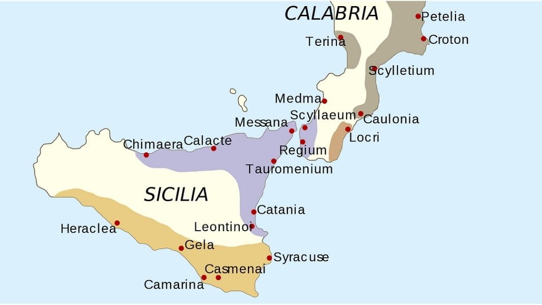 Historical fact - parts of southern Italy were part of the Greek Empire