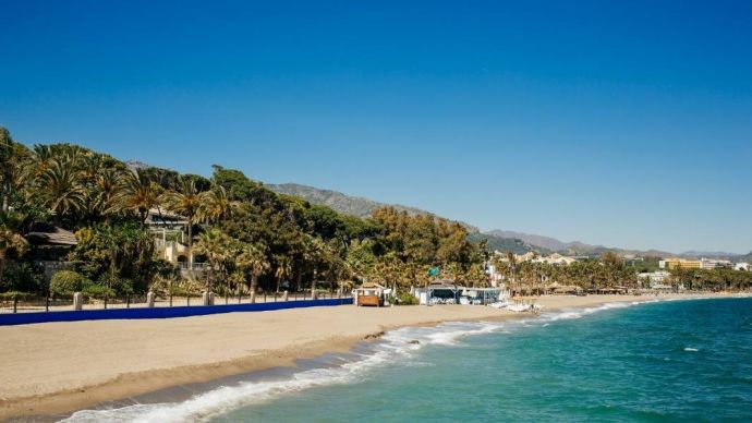 Beautiful sandy beach in Andalusia