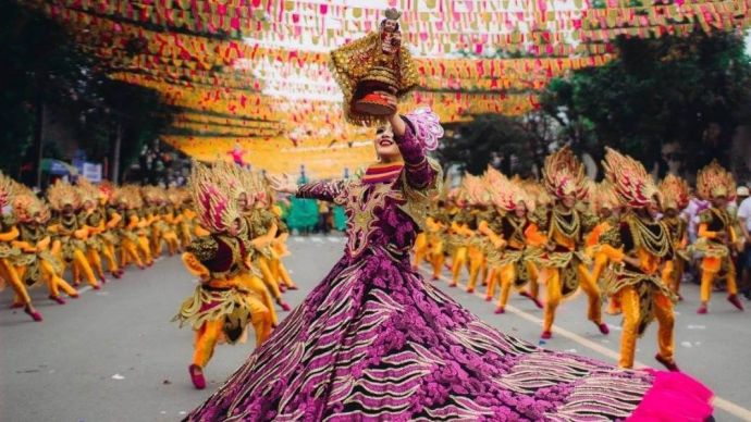 A colourful festival with dancers in Andalusia