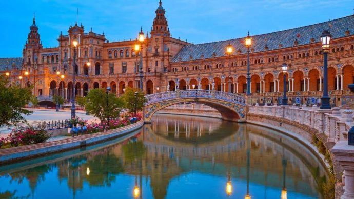 Gorgeous view of seville's architecture