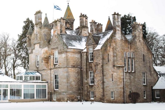 The stunning Carlowrie castle in Edinburgh