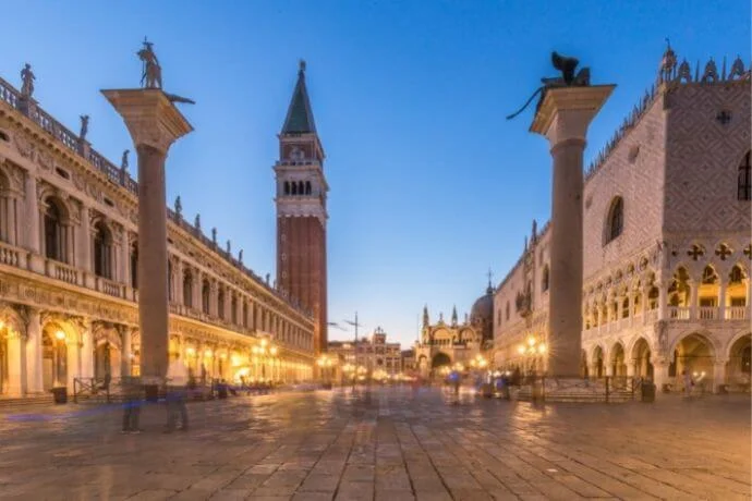 Piazza San Marco at sunset in Venice