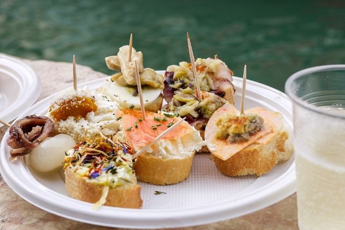 A plate of Cicchetti in Venice