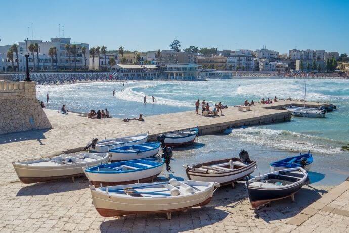 The beautiful coastal town, Otranto on a sunny day
