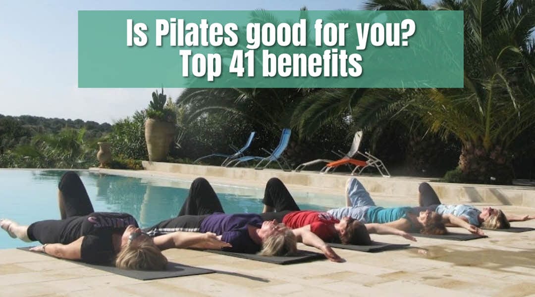 The benefits of Pilates include improved posture, core strength and flexibility.