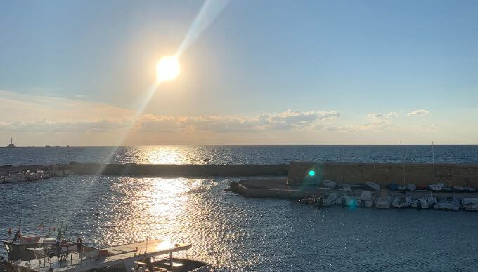 A beautiful sunset by the sea at Gallipoli