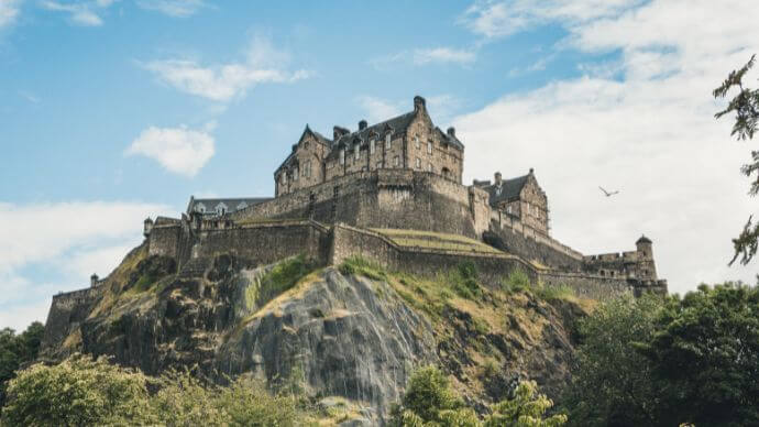 Edinburgh castle in the capital of Scotland