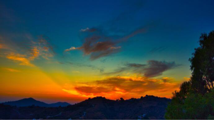 A stunning sunset in Malaga