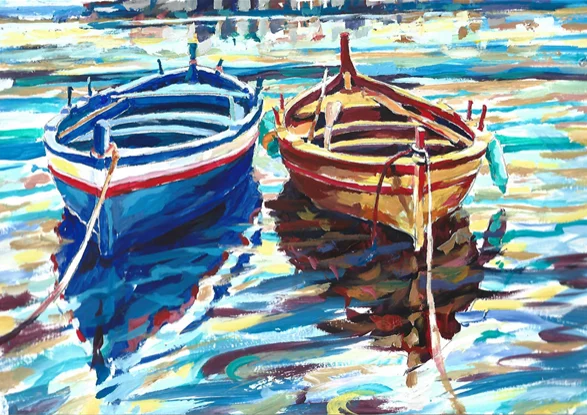 Boat painting in Italy