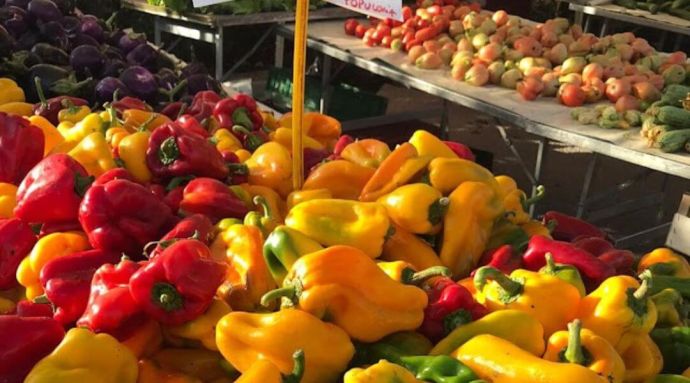 Fresh food found at an Italian food market