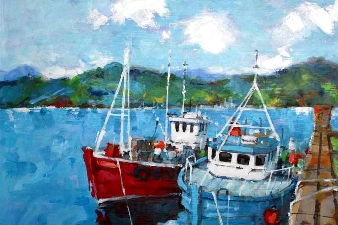 John Gagahan boats in a harbour