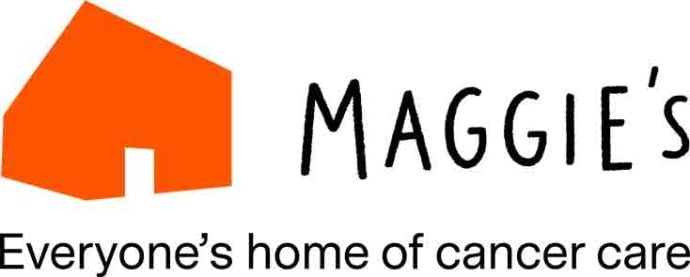 Maggie's Cancer Care logo - orange house representing everyone's home of cancer care